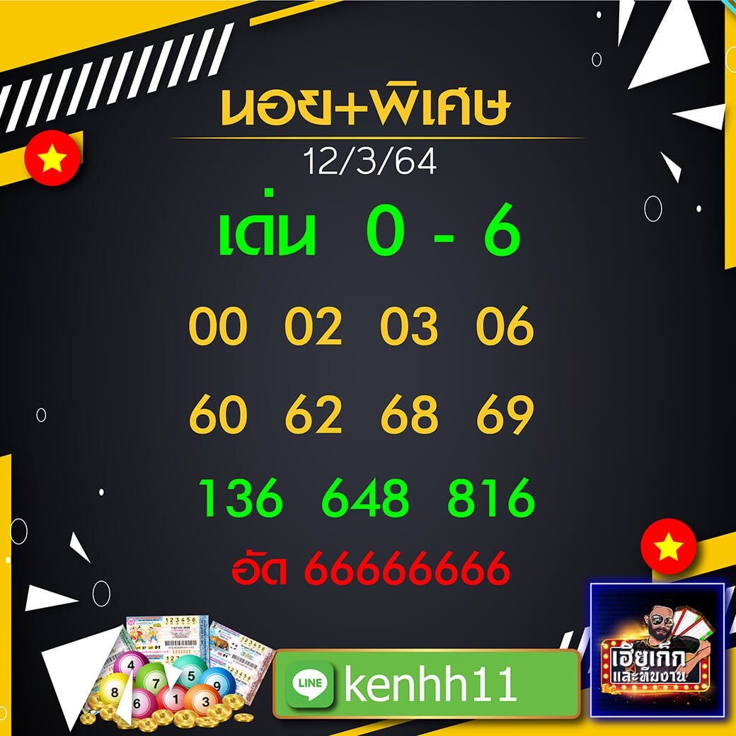 เฮียเก็ก แนวทางหวยฮานอย 12/03/64
