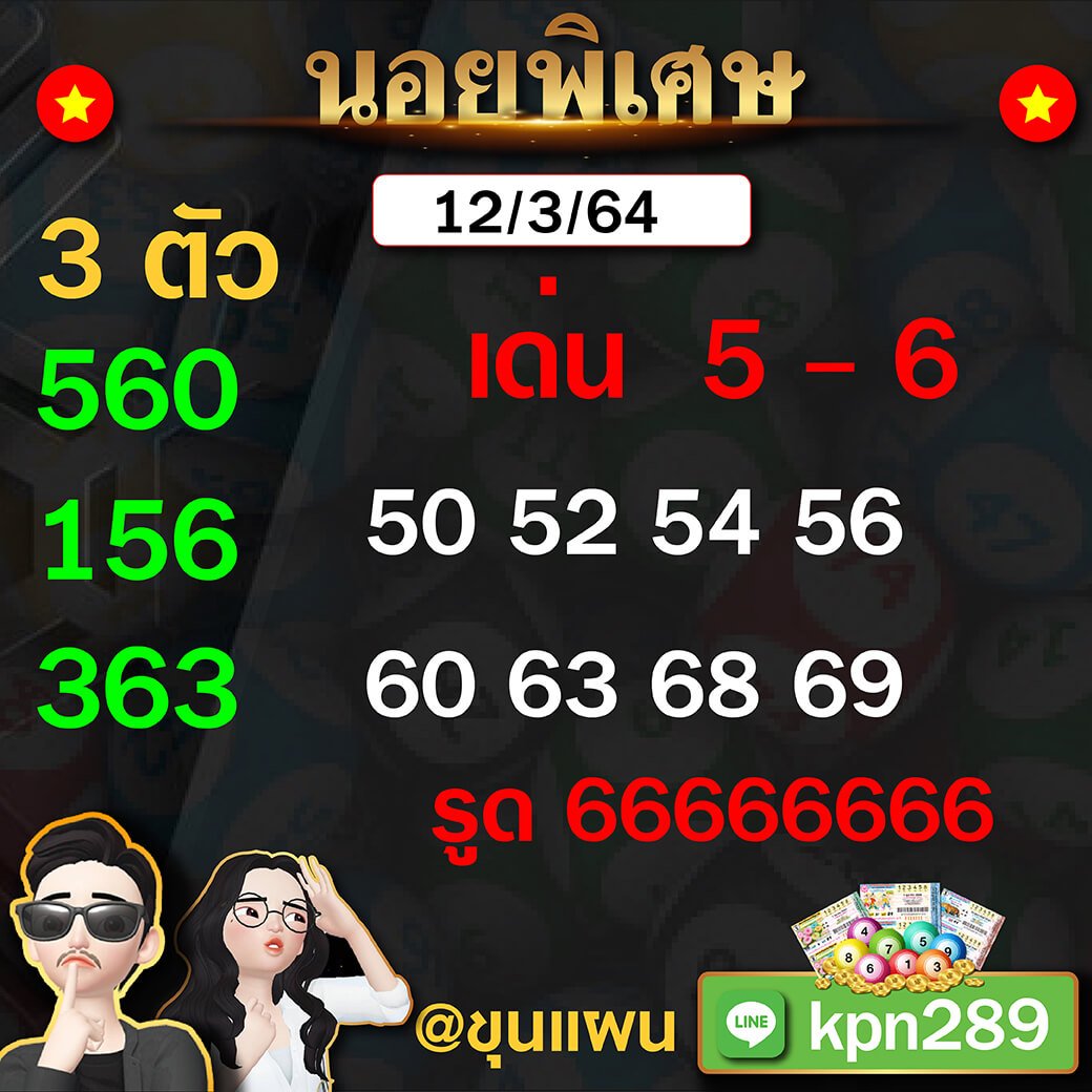 แนวทางหวยฮานอยแม่นๆ ขุนแผน 12/03/64