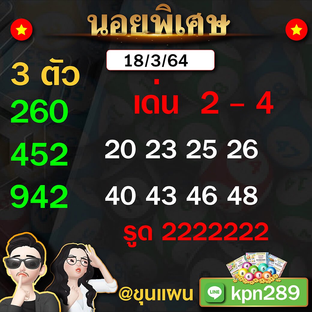 แนวทางหวยฮานอยแม่นๆ ขุนแผน 18/03/64