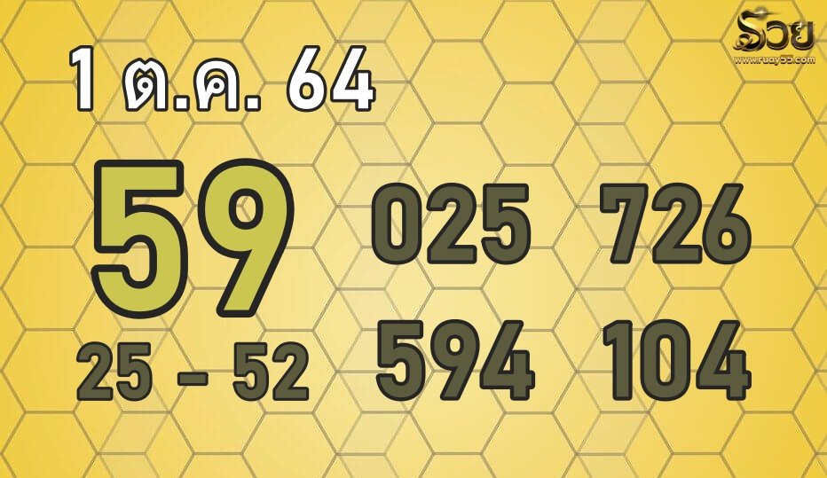 เลขเด็ดสถิติหวยออก 1/10/64