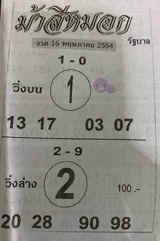 ม้าสีหมอก16/05/64