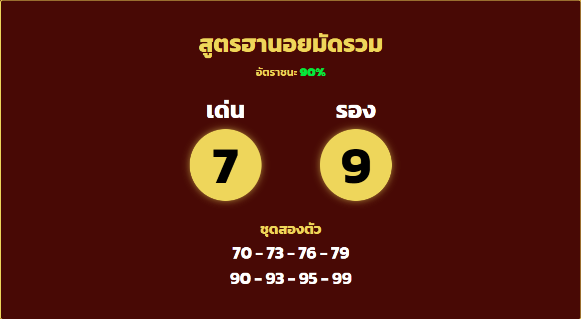 สูตรหวยTode